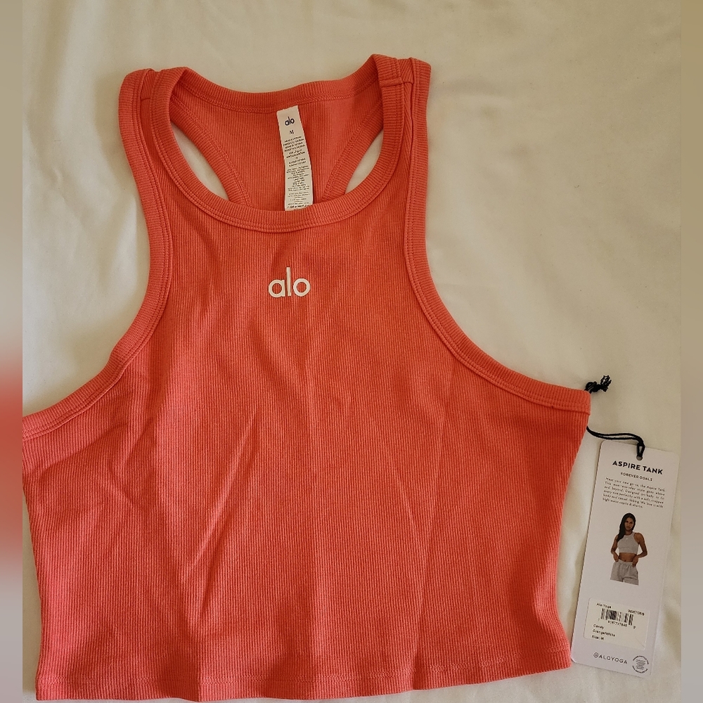 ALO Yoga Aspire Tank in Candy Orange